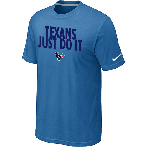 Nike Houston Texans "Just Do It" NFL T-Shirt - Light Blue